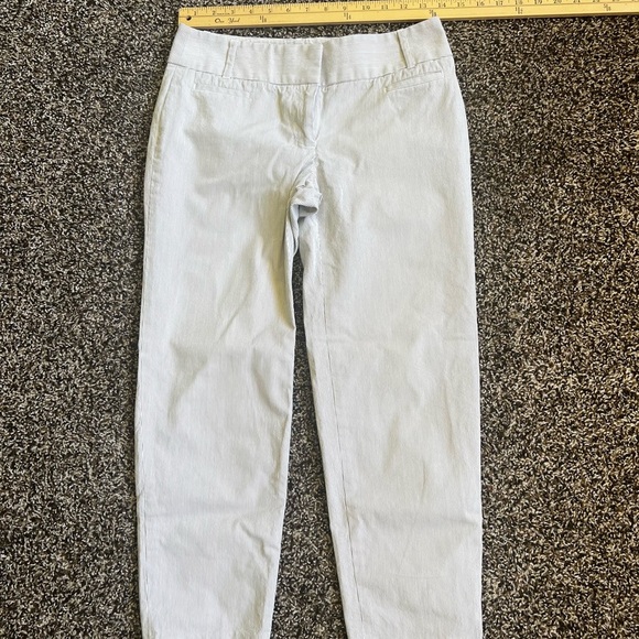 LOFT Pin Striped Ankle Cropped Pants with Relaxed Fit - Picture 1 of 7